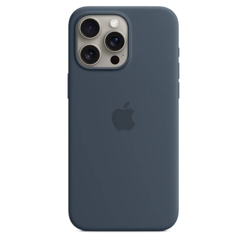 
                                                                                    Apple iPhone 15 Pro Max Silicone Case with MagSafe - Storm Blue                                        