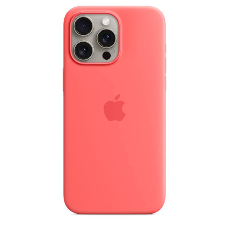 
                                                                                    Apple iPhone 15 Pro Max Silicone Case with MagSafe - Guava                                        