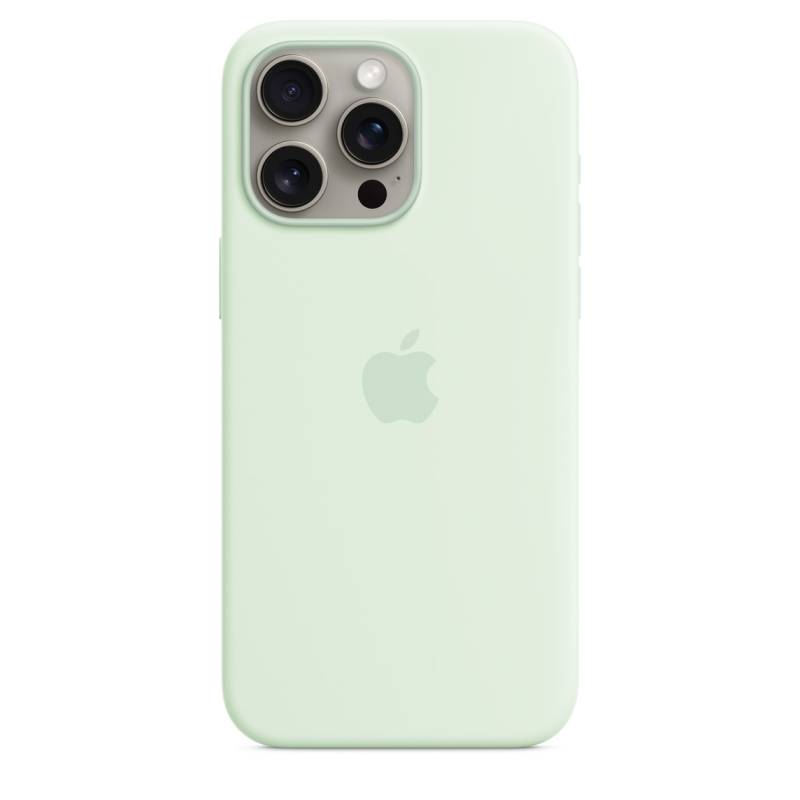 
                                                                                    Apple iPhone 15 Pro Max Silicone Case with MagSafe - Soft Mint                                        