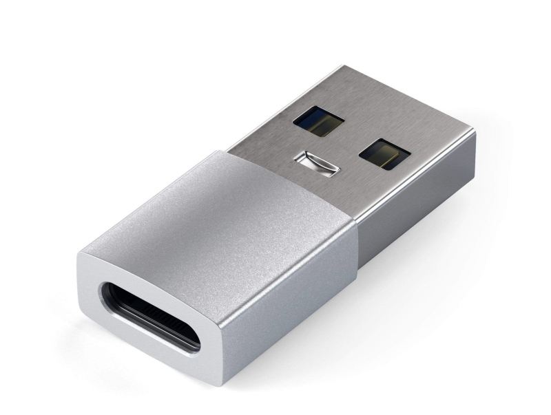 
                                                                                    Satechi Aluminum Type-A to Type-C Adapter - Silver                                        