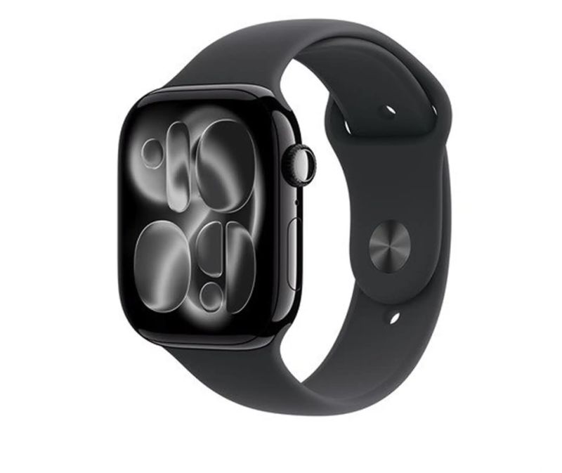 
                                                                                    Apple Watch Series 11 GPS 46mm Jet Black Aluminium Case with Black Sport Band - M/L                                        