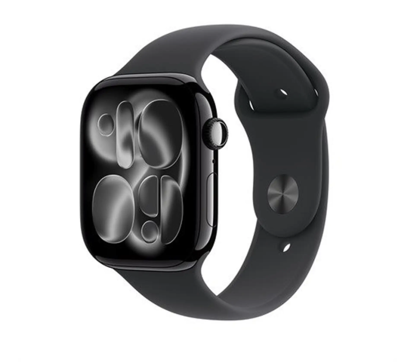 
                                                                                    Apple Watch Series 11 GPS + Cellular 42mm Jet Black Aluminium Case with Black Sport Band - M/L                                        