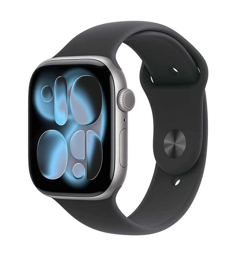 
                                                                                    Apple Watch Series 11 GPS + Cellular 42mm Space Grey Aluminium Case with Black Sport Band - S/M                                        