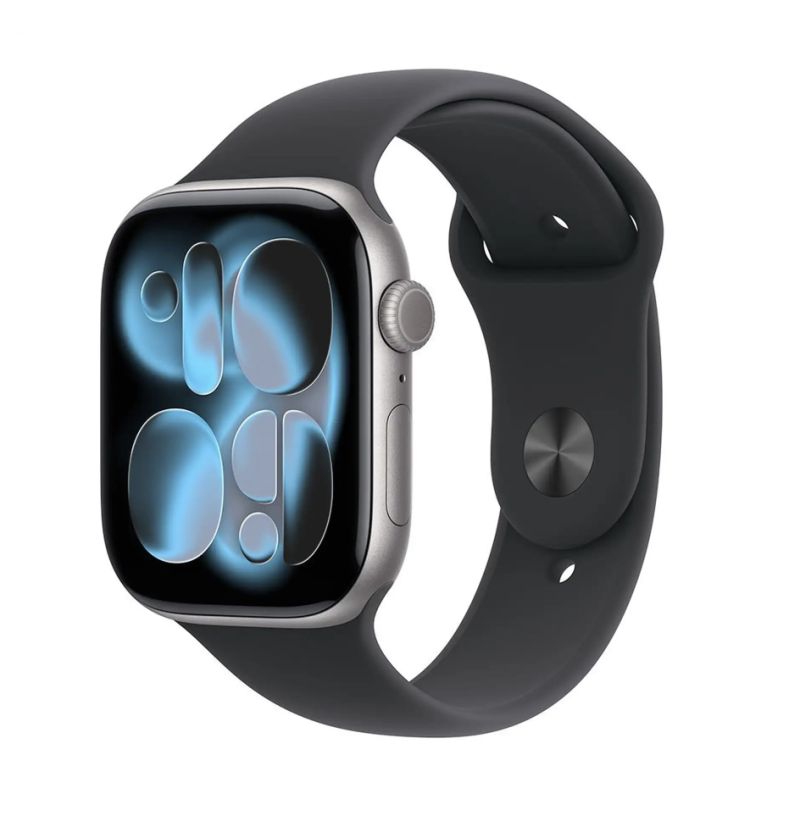 
                                                                                    Apple Watch Series 11 GPS 46mm Space Grey Aluminium Case with Black Sport Band - S/M                                        