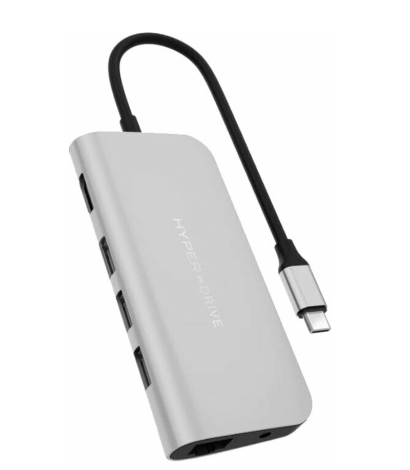 
                                                                                    Hyper POWER 9 v 1 USB-C Hub Silver                                        