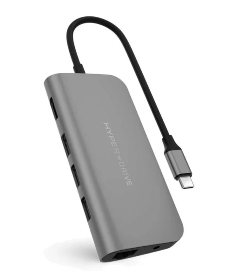 
                                                                                    Hyper POWER 9 v 1 USB-C Hub Space Gray                                        