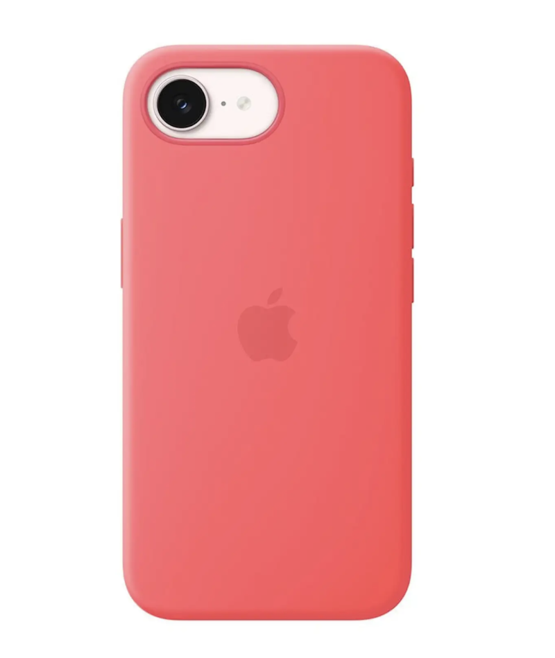 
                                                                                    iPhone 17e Silicone Case with MagSafe – Bright Guava                                        