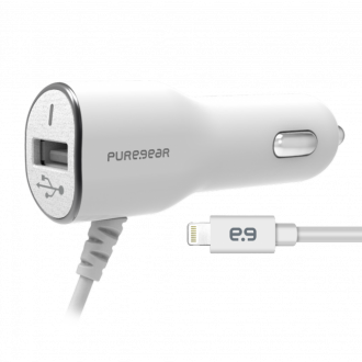 PUREGEAR 3.4A USB Lightning autonabíjačka - biela