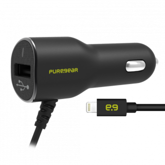 PUREGEAR 3.4A USB Lightning autonabíjačka - čierna