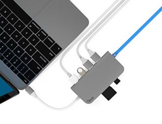 LMP Adapter USB-C mini Dock 8-port - Space Gray Aluminium