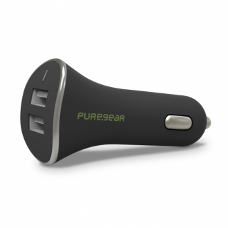 PureGear 4.8A Dual USB autonabíjačka - čierna
