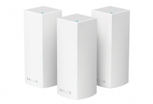 Linksys Velop Whole Home Intelligent Mesh WiFi System, Tri-Band, 3-pack (AC6600)