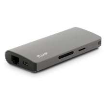 LMP Adapter USB-C Travel Dock 9 port - Space Gray Aluminium