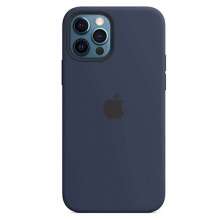 Apple iPhone 12/12 Pro Silicone Case with MagSafe - Deep Navy