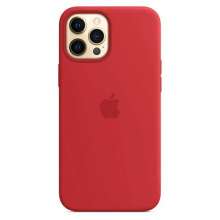 Apple iPhone 12 Pro Max Silicone Case with MagSafe - (PRODUCT)RED