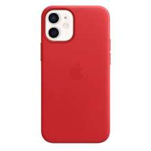 Apple iPhone 12 mini Leather Case with MagSafe - (PRODUCT)RED