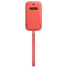 Apple iPhone 12 mini Leather Sleeve with MagSafe - Pink Citrus