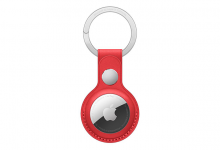 Apple AirTag Leather Key Ring - (PRODUCT) RED