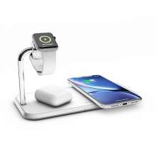 ZENS Aluminium Dual Wireless Charger + Watch 10W - White