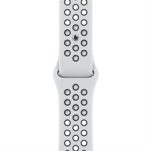 Apple Watch 45mm Pure Platinum/Black Nike Sport Band - Regular