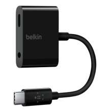 Belkin Adapter RockStarª 3.5 MM Audio + USB-C Charge - Black