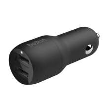 Belkin Boost Charge Dual USB-A Car Charger 24W - Black
