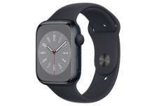 Apple Watch Series 8 GPS 45mm Midnight Aluminium Case with Midnight Sport Band - Regular