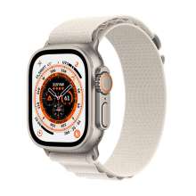 Apple Watch Ultra GPS + Cellular, 49mm Titanium Case with Starlight Alpine Loop - Large