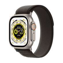 Apple Watch Ultra GPS + Cellular, 49mm Titanium Case with Black/Gray Trail Loop - M/L