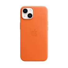 Apple iPhone 14 Leather Case with MagSafe - Orange