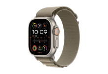 Apple Watch Ultra 2 GPS + Cellular, 49mm Titanium Case with Olive Alpine Loop - Small