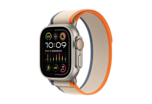 Apple Watch Ultra 2 GPS + Cellular, 49mm Titanium Case with Orange/Beige Trail Loop - M/L