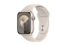 Apple Watch Series 9 GPS 41mm Starlight Aluminium Case with Starlight Sport Band - M/L