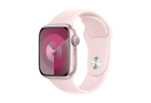 Apple Watch Series 9 GPS 41mm Pink Aluminium Case with Light Pink Sport Band - S/M