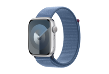 Apple Watch Series 9 GPS 45mm Silver Aluminium Case with Winter Blue Sport Loop