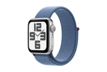 Apple Watch SE GPS 40mm Silver Aluminium Case with Winter Blue Sport Loop