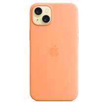 Apple iPhone 15 Plus Silicone Case with MagSafe - Orange Sorbet