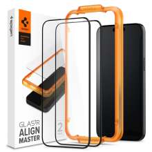 Spigen Glass tR AlignMaster, FC Black iPhone 15 Plus - 2 Pack