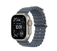Apple Watch Ultra 3 GPS + Cellular 49mm Natural Titanium Case with Anchor Blue Ocean Band