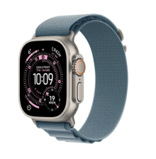 Apple Watch Ultra 3 GPS + Cellular 49mm Natural Titanium Case with Light Blue Alpine Loop - Small