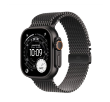 Apple Watch Ultra 3 GPS + Cellular 49mm Black Titanium Case with Black Titanium Milanese Loop - Large