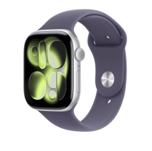 Apple Watch Series 11 GPS 42mm Silver Aluminium Case with Purple Fog Sport Band - S/M