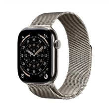 Apple Watch Series 11 GPS + Cellular 42mm Natural Titanium Case with Natural Milanese Loop