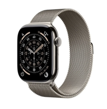 Apple Watch Series 11 GPS + Cellular 46mm Natural Titanium Case with Natural Milanese Loop - S/M
