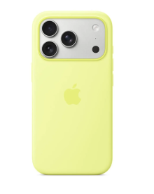 iPhone 17 Pro Silicone Case with MagSafe – Neon Yellow