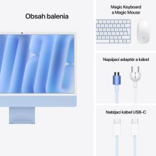 iMac 24" 4.5K Apple M4 8-core CPU 8-core GPU 16GB 256GB Modrý