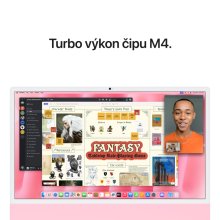 iMac 24" 4.5K Apple M4 10-core CPU 10-core GPU 16GB 256GB Ružový