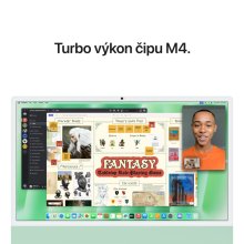 iMac 24" 4.5K Apple M4 10-core CPU 10-core GPU 16GB 256GB Zelený
