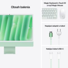 iMac 24" 4.5K Apple M4 10-core CPU 10-core GPU 24GB 512GB Zelený