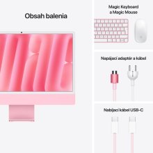 iMac 24" 4.5K Apple M4 8-core CPU 8-core GPU 16GB 256GB Ružový - EDU